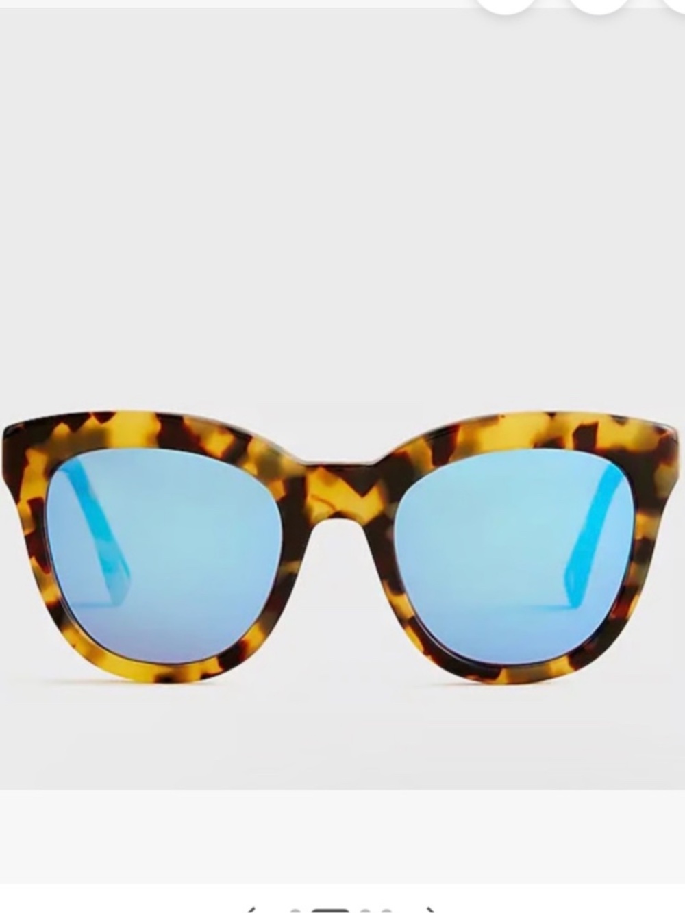 New women’s J Crew Cabana  oversized Tortoise Sunglasses with Blue Lens